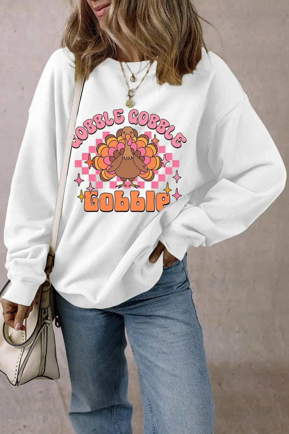 Graphic Dropped Shoulder Long Sleeve Sweatshirt - Trendsi - Flyclothing LLC