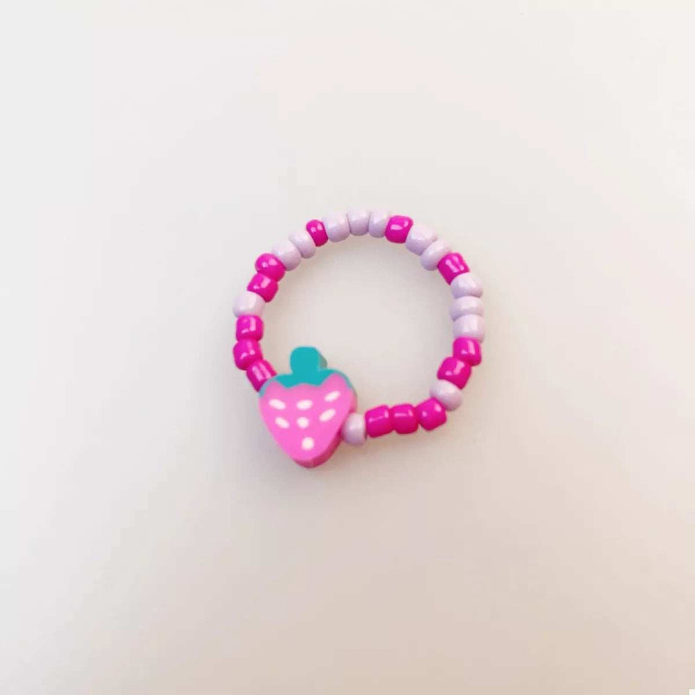 Colorful Fruit Charm Beaded Ring - Trendsi - Flyclothing LLC