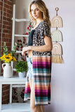 Heimish Full Size Animal Leopard and Stripe Open Cardigan Plus Size - Trendsi - Flyclothing LLC