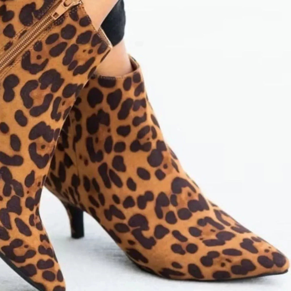 Point Toe Kitten Heels Boots - Trendsi - Flyclothing LLC