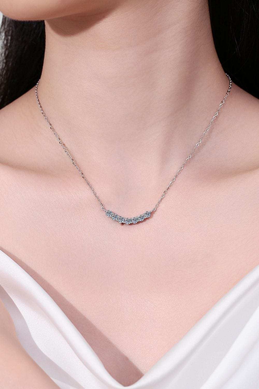 1.4 Carat Moissanite 925 Sterling Silver Necklace - Trendsi - Flyclothing LLC