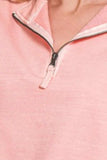 Zenana F/terry Pigment Dye & Enzyme Washing Half Zip Top - Trendsi - Flyclothing LLC