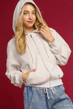 Umgee Zip-Up Fleece Hooded Jacket - Trendsi - Flyclothing LLC