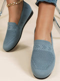 Mesh Round Toe Flat Slip-Ons - Trendsi - Flyclothing LLC