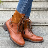 Lace-Up Block Heels Boots - Trendsi - Flyclothing LLC