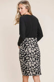 BOMBOM Leopard Color Block Knit Dress - Trendsi - Flyclothing LLC