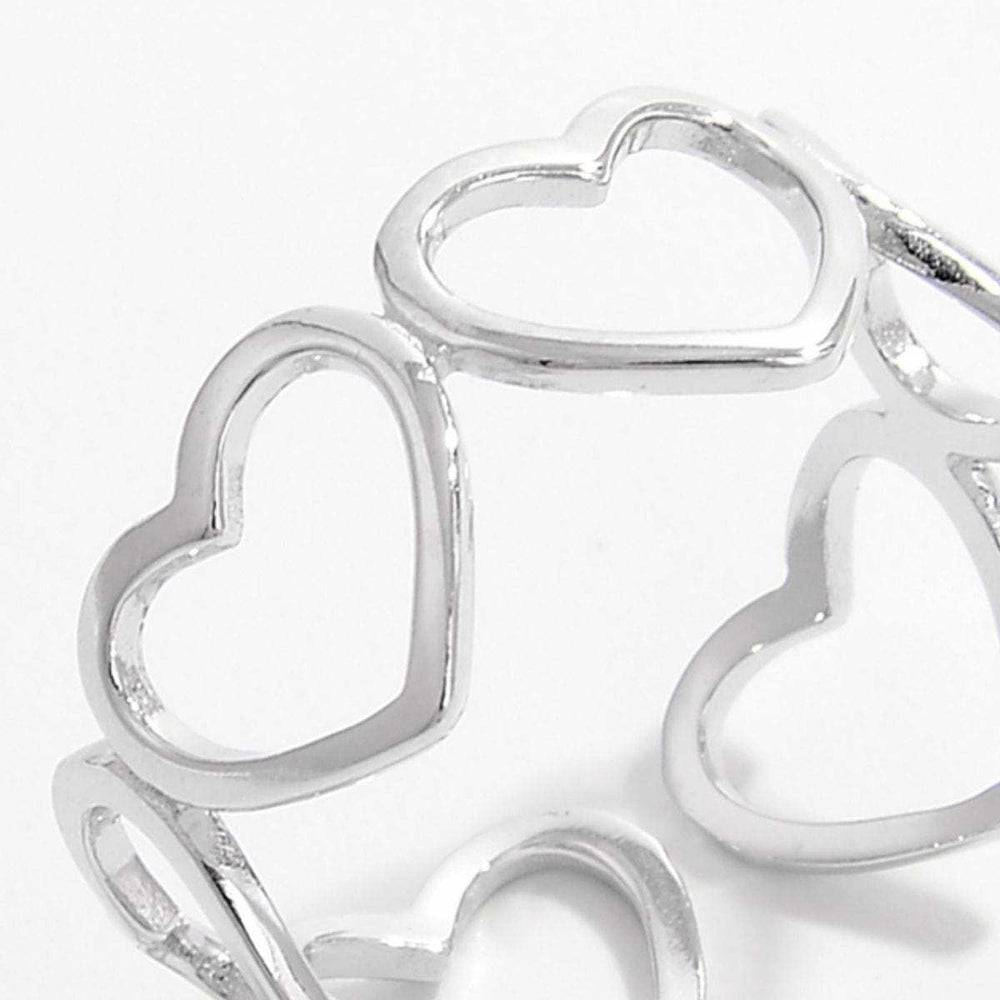 925 Sterling Silver Heart Ring - Trendsi - Flyclothing LLC