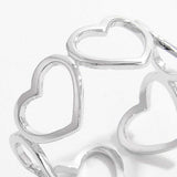 925 Sterling Silver Heart Ring - Trendsi - Flyclothing LLC