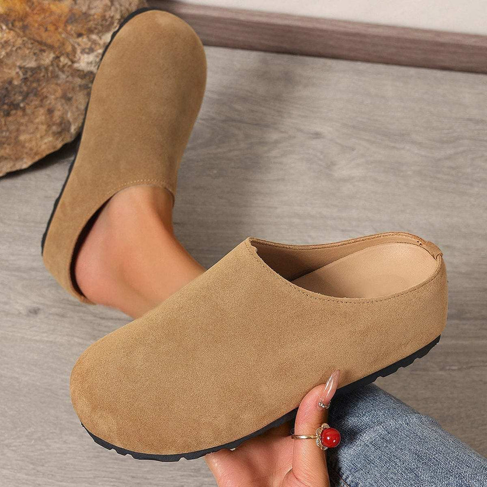 Round Toe Flats Slip-Ons - Trendsi - Flyclothing LLC