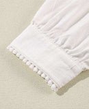 Frill Floral Embroidered Sleeve Shirt - Trendsi - Flyclothing LLC