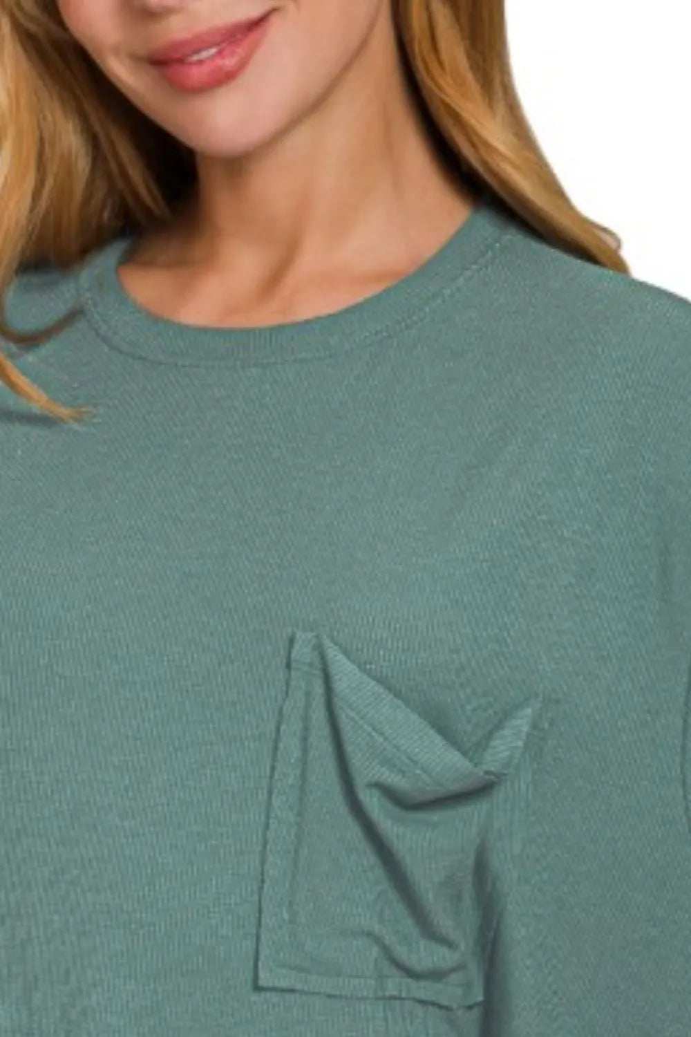 Zenana Oversized Ribbed Round Neck Short Sleeve Tee - Trendsi - Flyclothing LLC