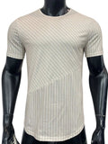 Men's Round Neck Short Sleeve Striped T-Shirt - Trendsi - Flyclothing LLC