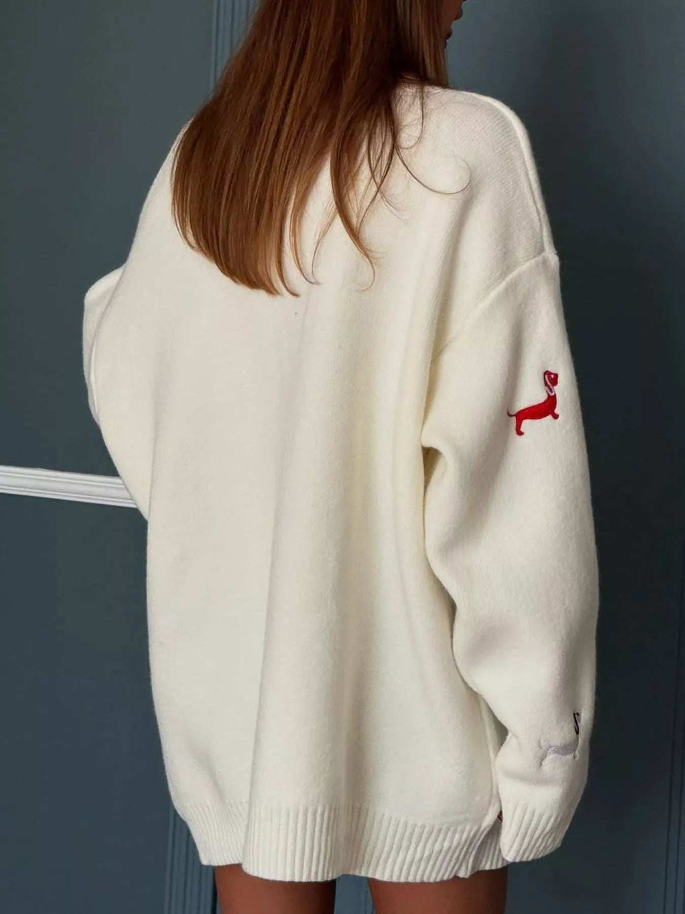 Embroidered Button Up Cardigan - Trendsi - Flyclothing LLC