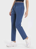 Pocketed High Waist Active Pants - Trendsi - Flyclothing LLC