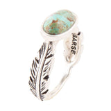 Feather Sterling Silver and Blue Turquoise Ring - Barse Jewelry - Flyclothing LLC