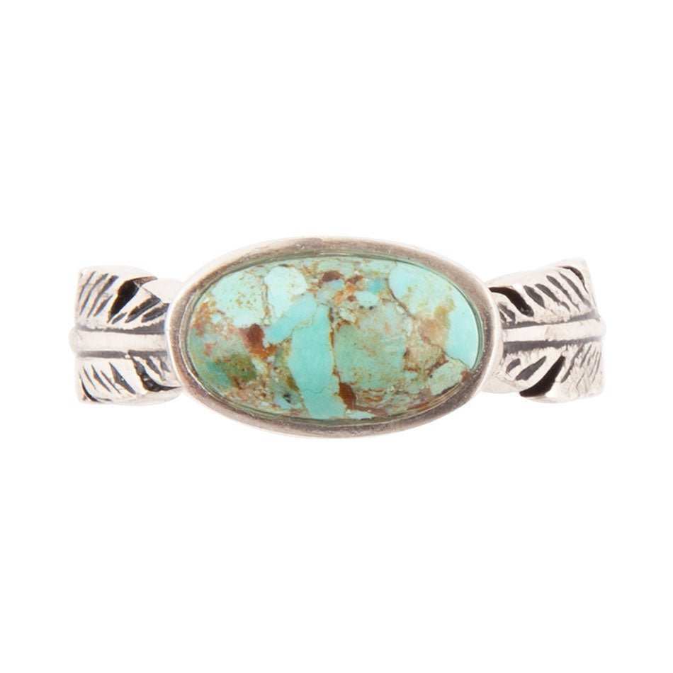 Feather Sterling Silver and Blue Turquoise Ring - Barse Jewelry - Flyclothing LLC