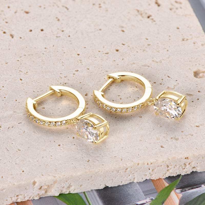 3 Carat Moissanite 925 Sterling Silver Earrings - Trendsi - Flyclothing LLC