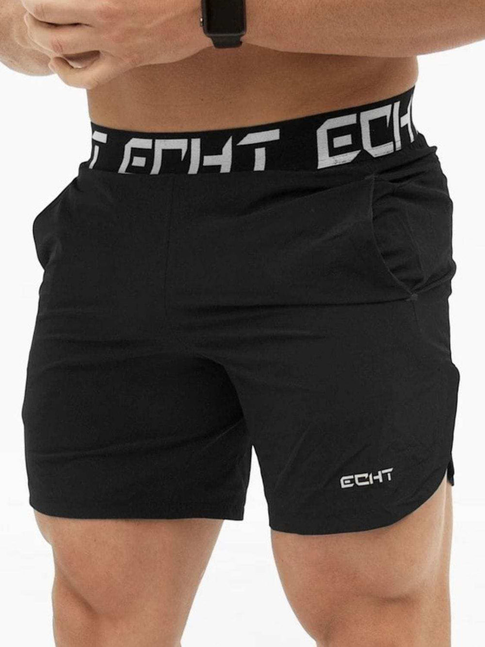 Men's Letter Elastic Waist Active Shorts - Trendsi - Flyclothing LLC