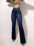 High Rise Bootcut Jeans - Trendsi - Flyclothing LLC