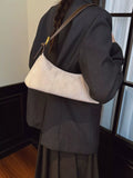 Vintage Suede Hobo Shoulder Bag - Trendsi - Flyclothing LLC