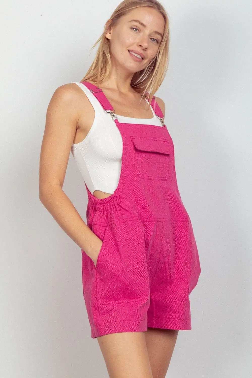VERY J Adjustable Suspender Overalls with Pockets - Trendsi - Flyclothing LLC