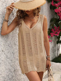 V-Neck Sleeveless Cover-Up - Trendsi - Flyclothing LLC