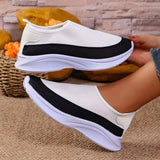 Mesh Contrast Flat Slip-Ons - Trendsi - Flyclothing LLC