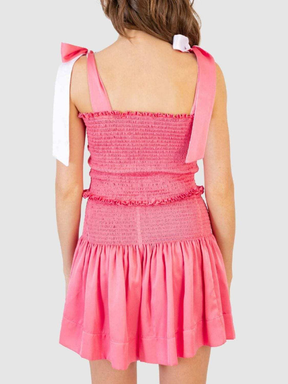 Smocked Tie Shoulder Cami and Shorts Set - Trendsi - Flyclothing LLC