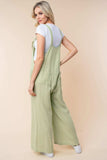 White Birch Texture Sleeveless Wide Leg Jumpsuit - Trendsi - Flyclothing LLC