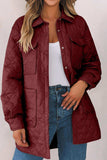Snap Down Collared Winter Coat - Trendsi - Flyclothing LLC