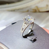 5 Carat Moissanite 925 Sterling Silver Ring - Trendsi - Flyclothing LLC