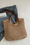 Openwork Woven Tote Bag - Trendsi - Flyclothing LLC