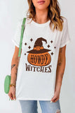 HOWDY WITCHES Round Neck Short Sleeve T-Shirt - Trendsi - Flyclothing LLC