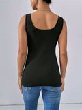 Scoop Neck Wide Strap Tank - Trendsi - Flyclothing LLC