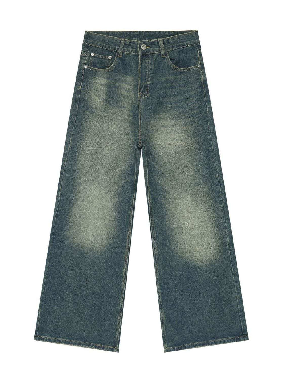 Men's Mid Rise Wide Leg Jeans - Trendsi - Flyclothing LLC
