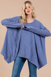 Ces Femme Asymmetrical Long Sleeve top - Trendsi - Flyclothing LLC
