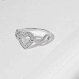 925 Sterling Silver Heart Ring - Trendsi - Flyclothing LLC