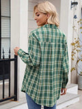 Plaid Button Up Long Sleeve Shirt - Trendsi - Flyclothing LLC