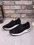 Slip-On Sneakers with Contrast Sole - Trendsi - Flyclothing LLC