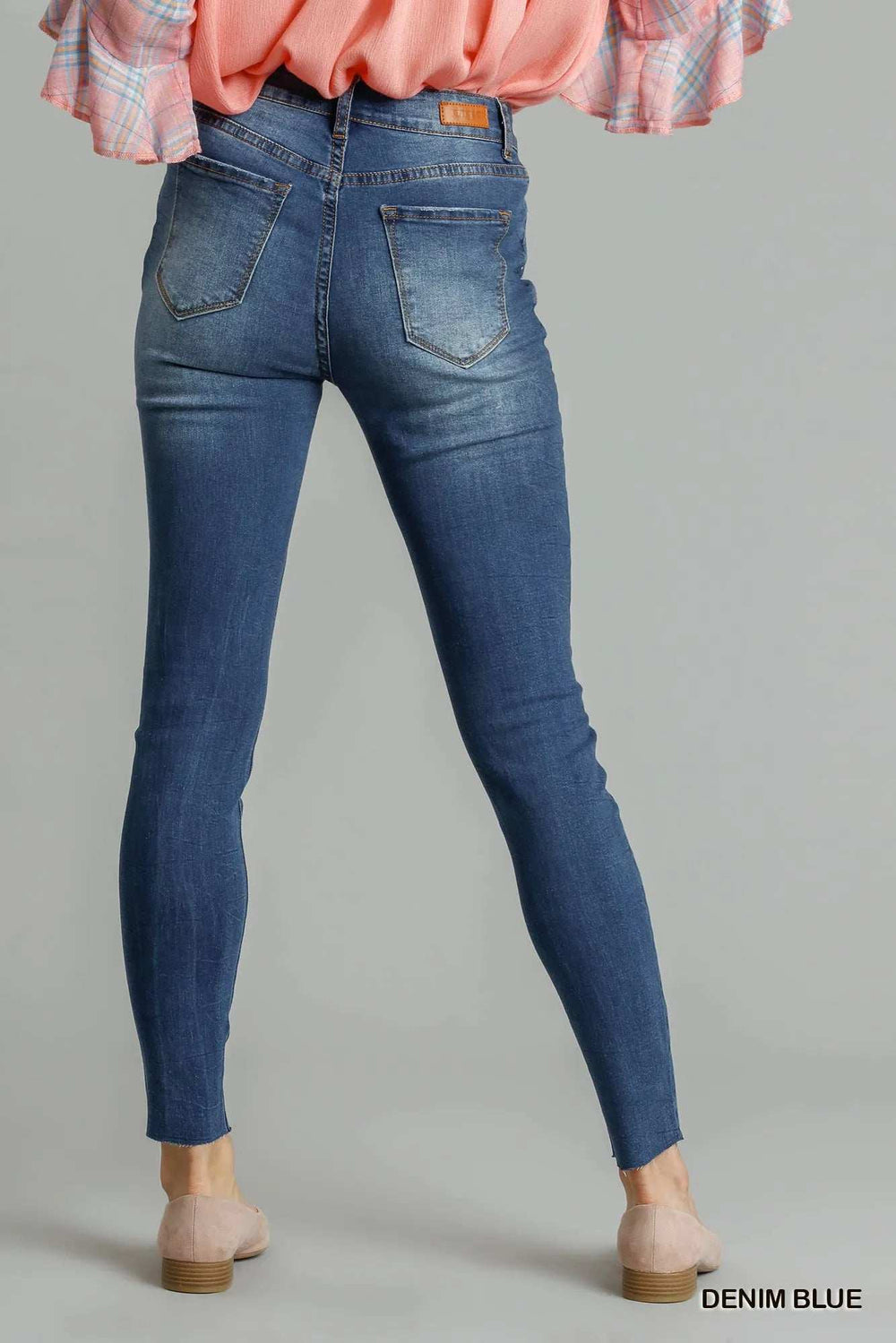 Umgee Distressed Skinny Jeans with Pockets - Trendsi - Flyclothing LLC