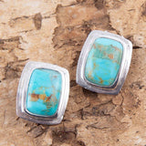 Fiji Isles Blue Turquoise Sterling Silver Clip Earrings - Barse Jewelry - Flyclothing LLC