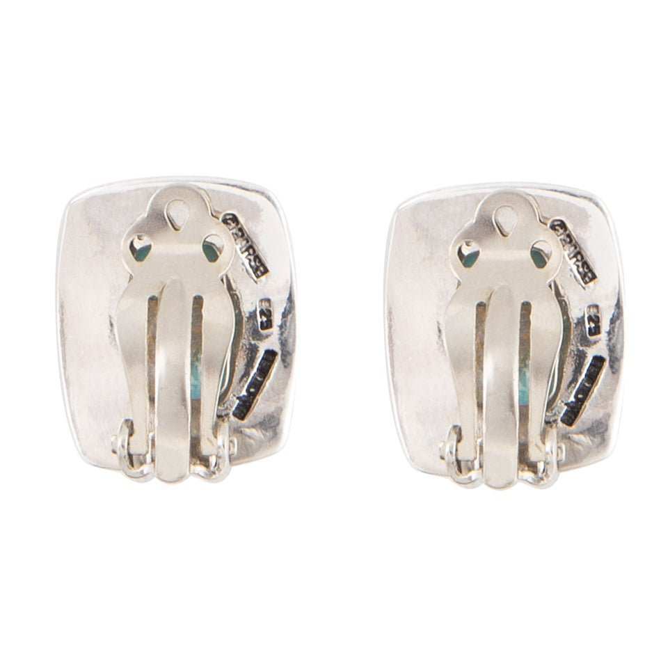 Fiji Isles Blue Turquoise Sterling Silver Clip Earrings - Barse Jewelry - Flyclothing LLC