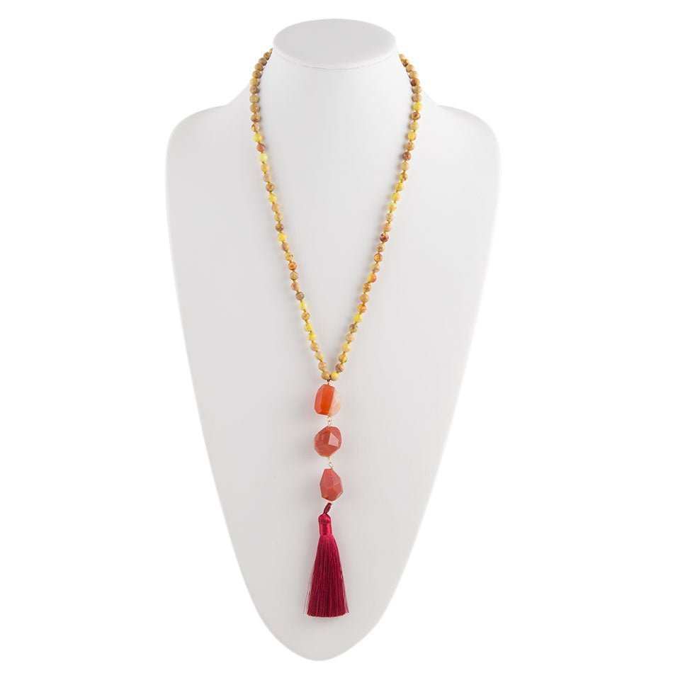 Flame Tassel Necklace - Barse Jewelry - Flyclothing LLC