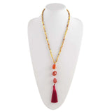 Flame Tassel Necklace - Barse Jewelry - Flyclothing LLC