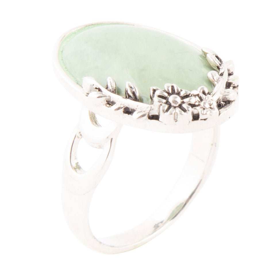 Floral Green Turquoise and Sterling Silver Ring - Barse Jewelry - Flyclothing LLC