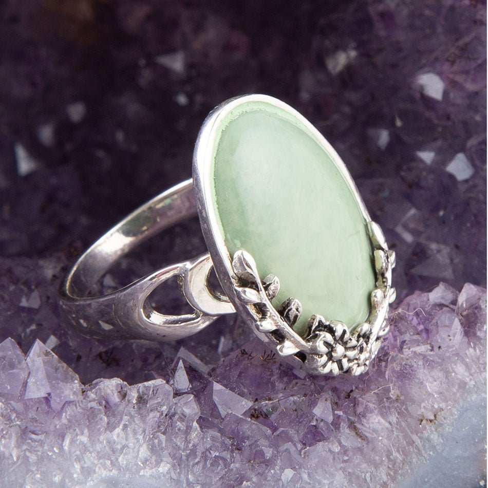 Floral Green Turquoise and Sterling Silver Ring - Barse Jewelry - Flyclothing LLC