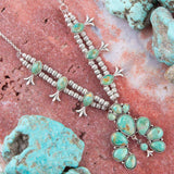 Squash Blossom Statement Blue Turquoise and Sterling Silver Necklace - Barse Jewelry - Flyclothing LLC