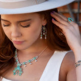 Floral Blue Turquoise and Sterling Silver Ring - Barse Jewelry - Flyclothing LLC