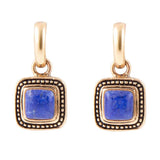 Flourish Blue Lapis Golden Drop Earrings - Barse Jewelry - Flyclothing LLC