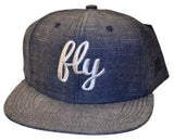 Fly Denim & Silver Snap Back Hat - Fly Watches - Flyclothing LLC